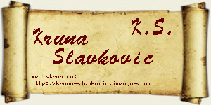 Kruna Slavković vizit kartica